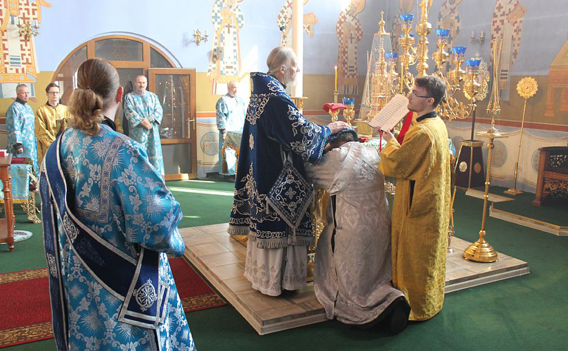 Хиротония в Александро-Невском соборе в день праздника Благовещения Пресвятой Богородицы